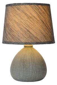 RAMZI lampka ceramiczna w kolorze szarym struktura szczotkowana 26cm