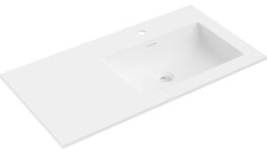 Mexen Otis umywalka wpuszczana w blat prawa 91 x 46,5 cm, biała mat - 25189001P