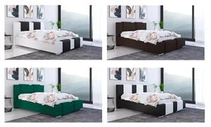 Tapicerowane łóżko z pojemnikiem 160x200 Lamar 2X - 36 kolorów
