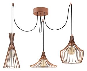 Lampa wisząca w kolorze miedzi z metalowym kloszem Mezopotamya – Opviq lights
