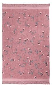 Różowy bawełniany dywan dziecięcy tkany ręcznie odpowiedni do prania 140x210 cm English Garden Ash Rose – Lorena Canals