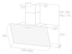Okap ELICA Shire BL/A/90 (PRF0119829) Czarny 713m3/h 60dB klasa B