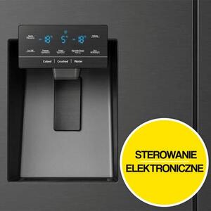 Lodówka HISENSE RF728N4SBFE MD Side by Side No Frost 178.5cm Czarna Kostkarka Wi-Fi ConnectLife My Fresh Choice