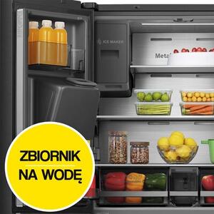 Lodówka HISENSE RF728N4SBFE MD Side by Side No Frost 178.5cm Czarna Kostkarka Wi-Fi ConnectLife My Fresh Choice