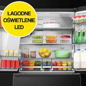 Lodówka HISENSE RF728N4SBFE MD Side by Side No Frost 178.5cm Czarna Kostkarka Wi-Fi ConnectLife My Fresh Choice