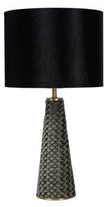 EXTRAVAGANZA VELVET lampa stolikowa z aksamitnej tkaniny czarna/szara