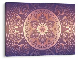 Obraz - Mandala na fioletowym gradiencie (70x50 cm)