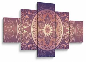 Obraz - Mandala na fioletowym gradiencie (125x70 cm)
