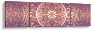 Obraz - Mandala na fioletowym gradiencie (170x50 cm)