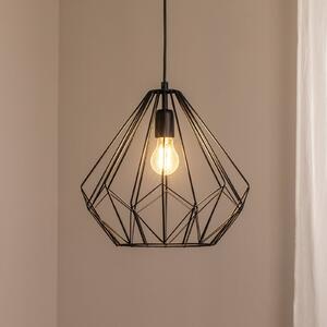 Lampa wisząca Diamond Opviq, możliwość ściemniania, czarny, salon / jadalnia, metal, nowoczesny