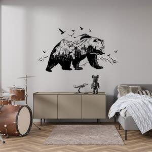 PIPPER | Naklejka na ścianę - "Niedźwiedź" 122x68cm