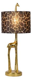 EXTRAVAGANZA MISS TALL lampa stolikowa na komodę w kształcie żyrafy z centkowanym abażurem