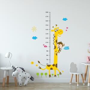 PIPPER | Naklejka na ścianę "Miarka dziecięca - Żyrafa" 100x180 cm