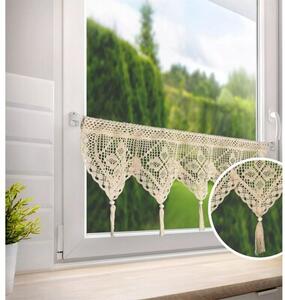 Firana gotowa EUROFIRANY Martha 150 x 30 cm JasnobeÅ¼owy
