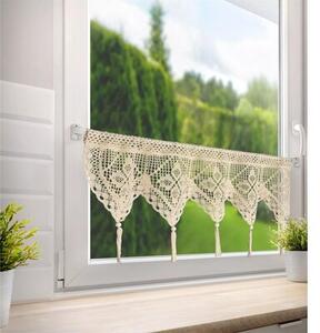 Firana gotowa EUROFIRANY Martha 150 x 30 cm JasnobeÅ¼owy