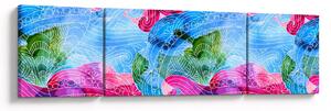 Obraz - Kolorowe fale (170x50 cm)