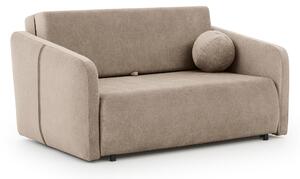 Sofa Zeldia 130 z funkcją spania - brązowy szenil hydrofobowy Spring 1110