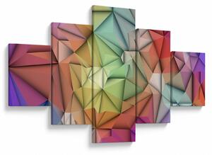 Obraz - Abstrakcja wielokątna (125x70 cm)