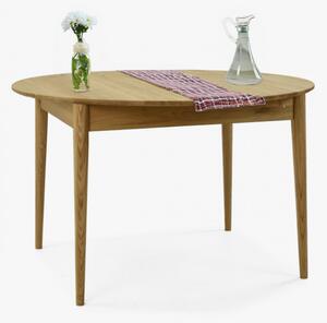 Okragły drewniany stół z drewna dębowego o średnicy 120 cm