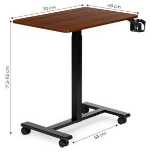 Mobilne biurko regulowane 70x48 cm stolik pod laptopa regulacja wysokoÅci 71,5-112 cm ModernHome