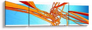 Obraz - Splecione linie, abstrakcja (170x50 cm)