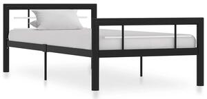 Czarne metalowe łózko w stylu loftowym 90 x 200 cm - Hegrix