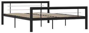 Czarne industrialne łóżko metalowe 120x200 cm - Hegrix