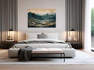 Perłowy wiatr - nowoczesny obraz na płótnie - 120x80 cm