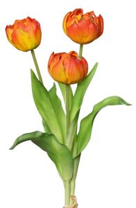 Bukiet Tulipanów 39 cm - Naturalne w Dotyku - pomarańczowy