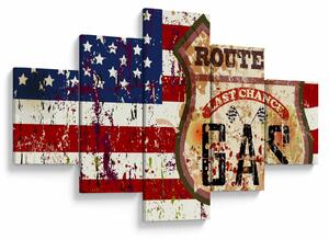 Obraz - Vintage flaga (125x70 cm)