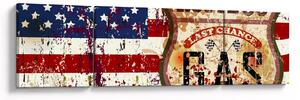 Obraz - Vintage flaga (170x50 cm)