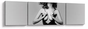 Obraz kobiety w czarnej sukience (170x50 cm)