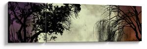 Obraz - Księżyc w pełni nad powierzchnią (170x50 cm)