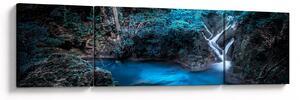 Obraz - Magiczna noc w tropikalnym lesie (170x50 cm)