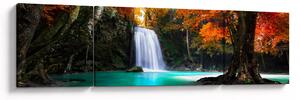 Obraz - Szmaragdowa Laguna (170x50 cm)