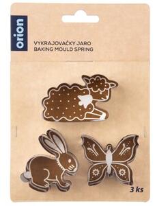 Wykrawacze do ciastek stalowe zajączek motyl baranek 3 szt