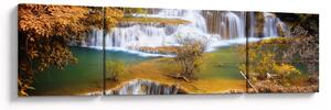 Obraz - Wodospady Huay Mae Khamin, Tajlandia (170x50 cm)