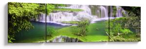 Obraz - Wodospady Huay Mae Khamin, Kanchanaburi, Tajlandia (170x50 cm)
