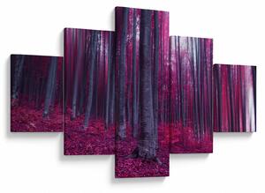 Obraz różowego lasu (125x70 cm)