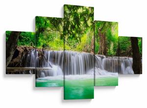 Obraz wodospadu w Kanchanaburi, Tajlandia (125x70 cm)