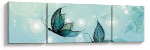 Obraz - Niebieskie motyle (170x50 cm)