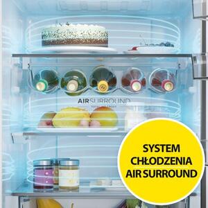 Lodówka HAIER HTW5618ENPT 3D No Frost 185cm Czarna