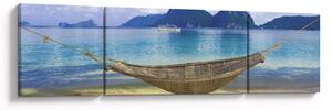Obraz - Obraz hamaka na plaży 2 (170x50 cm)