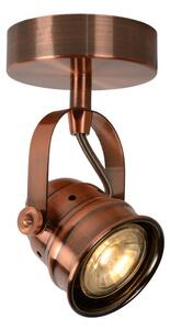CIGAL miedziany reflektor regulowany LED 1x5W GU10 2700K żarówka w zestawie