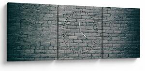 Obraz ściany z cegły (z zegarem) (90x30 cm)