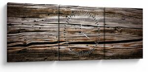 Obraz - drewno sezonowe (z zegarem) (90x30 cm)