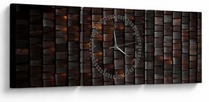 Nowoczesne malarstwo abstrakcyjne (z zegarem) (90x30 cm)