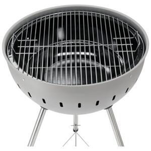 Grill ogrodowy węglowy YATO YG-20301 Zamykany, okrągły, na kółkach Szary