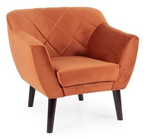 Fotel do salonu KARO 1 Velvet cynamonowy wenge