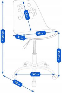 Niebiesko-biały fotel obrotowy do biurka młodzieżowego - Fiti 3X